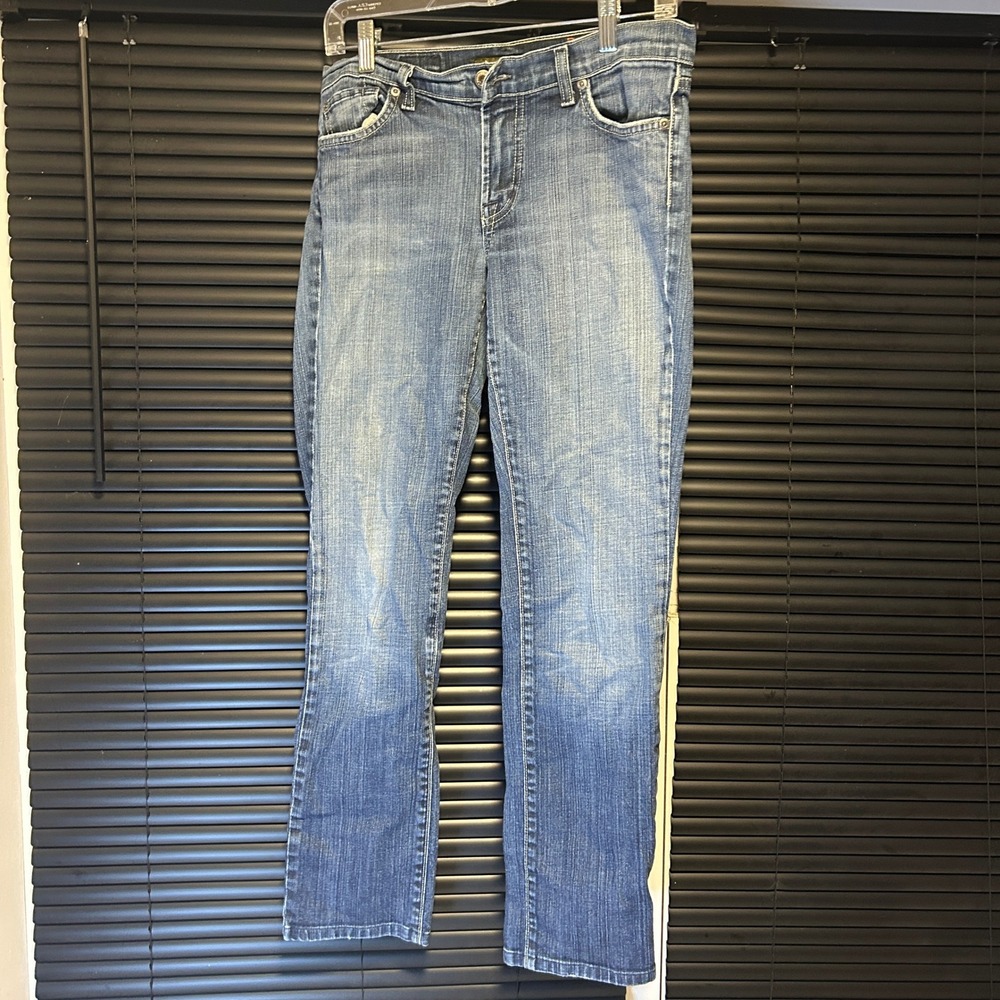 David Kahn Jeanswear Jeans Womens 29 Blue Embroidered Pocket Straight Leg Denim